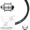 Nabendynamolaufrad Shimano DH-UR705-3D Ryde Andra 321 28 Zolll Centerlock Steckachse