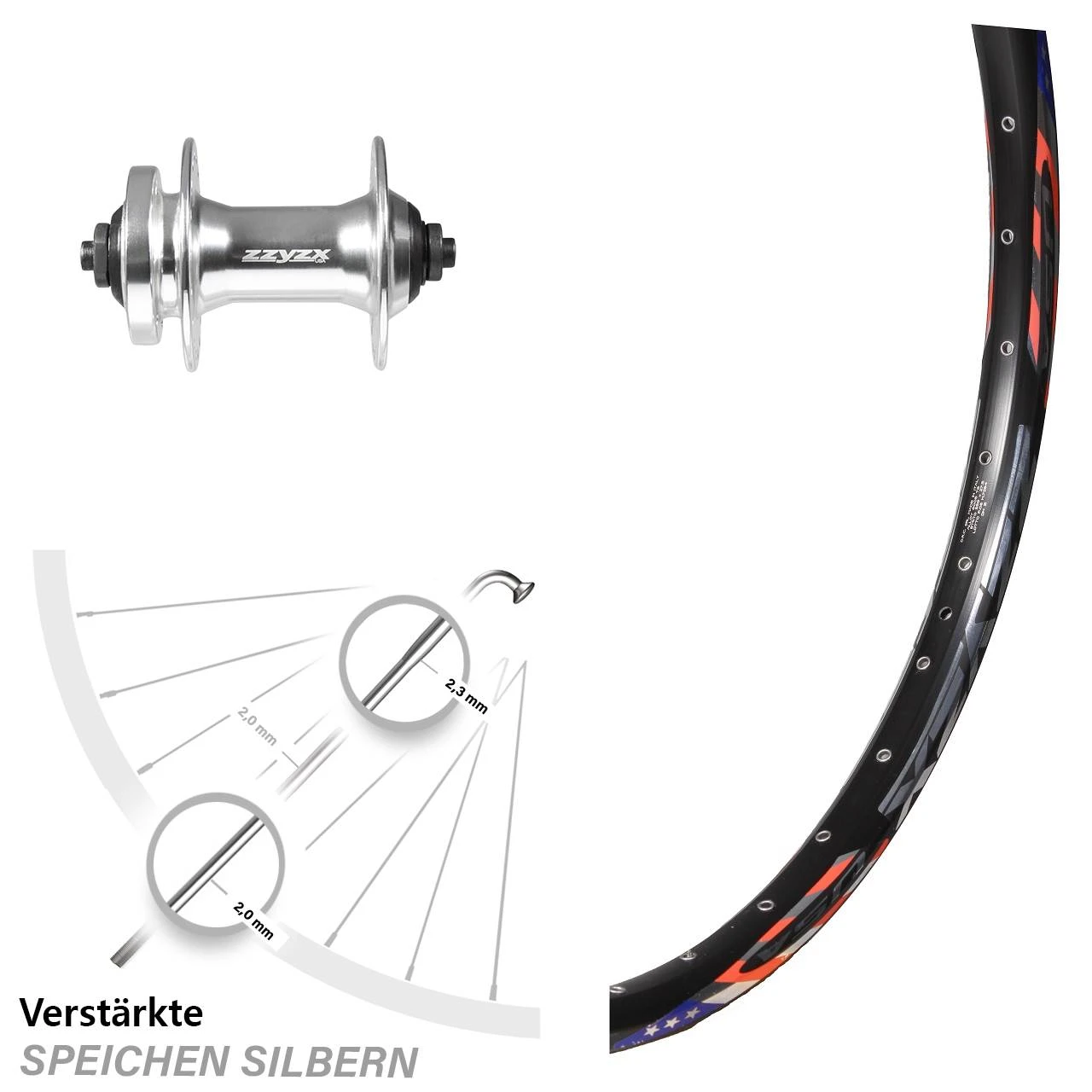 DRC ZZYZX 28-559 Disc Vorderrad 26 Zoll Mit Formula DC-21 Nabe