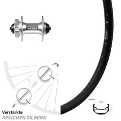 Zzyzx Nabe Schwarz Ryde Andra 40 Disc Vorderrad 26 Zoll Für 6-Loch