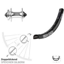 Exal BE 21 Vorderrad 28-29 Zoll Mit Formula DC-61 Nabe 6-loch Schnellspanner