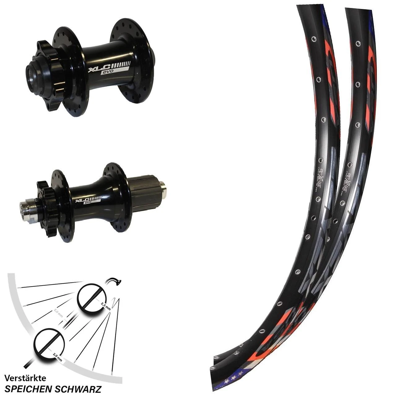 Laufradsatz DRC ZZYZX 26 Zoll 142x100 15 Mm Steckachse XLC Evo 6-loch