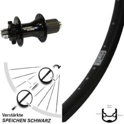 Ryde Andra 30 Disc Hinterrad 26 Zoll Mit XLC Evo Nabe 12x142 Mm