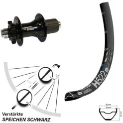 Dt-swiss XLC Evo 12/142 Mm DT Swiss H 522 Hinteres Rad 27,5 Zoll Für Steckachse