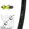 29 Zoll Laufrad XLC Evo Grün Eloxiert 142 Mm Steckachse Ryde Rival 30 Disc 6-Loch