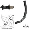 Dt-swiss 27,5 Zoll Hinterrad Novatec D042 DT Swiss H 522 Schnellspanner 6-Loch