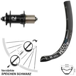 Dt-swiss DT Swiss H 552 Hinterrad 29 Zoll Novatec D042 Nabe 5/135 Mm 6-loch