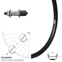 24 Zoll Laufrad Ryde Andra 29-507 Mit Shimano Alivio FH-M4050 Nabe