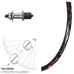 26 Zoll Hinterad Shimano Alivio FH-M4050 DRC ZZYZX Disc Für Schnellspanner 135 Mm