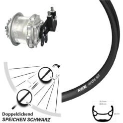 Ryde Andra 321 Scheibenbrems-Hinterrad 27,5 Zoll Mit Rohloff Speedhub CC DB