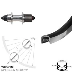 26 Zoll Hinterrad Novatec F362 TSE Ryde Andra 30 Schnellspanner 7-fach