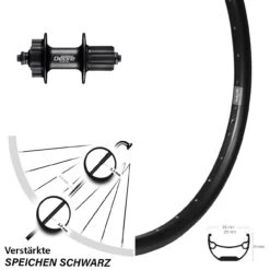 Hinterrad Ryde Andra 29 Zoll Disc 5/135 Mm Shimano FH-M525A Deore 6-loch