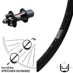 DT Swiss 370 Ryde Andra 30 Disc Hinteres Rad 26 Zoll Für Schnellspanner 5/135 Mm