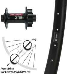 29 Zoll Vorderrad Ryde Rival 30 Disc Mit DT Swiss 370 6-Loch Nabe