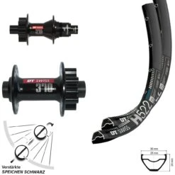 Dt-swiss Laufradsatz 29 Zoll H 522 DT Swiss 370 Steckachse 100/142 Mm Sram XD 6-loch