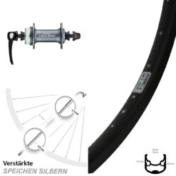 26 Zoll Vorderrad Shimano Deore HB-M615 Silbern Ryde Andra 30 Disc Centerlock