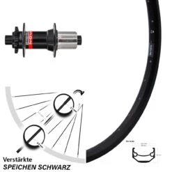 Novatec D442 Boost Ryde Andra 40 Disc Hinteres Rad 24 Zoll Für Steckachse 148 Mm