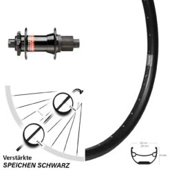 Novatec D442 Boost 12x148 Mm Micro Spline Ryde Andra 29-584 ETRTO 27,5 Zoll Hinterrad