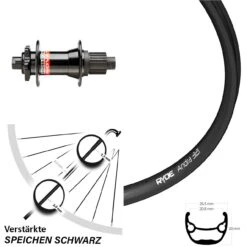 29 Zoll Hinterrad 12-fach Novatec D442 Boost Ryde Andra 321 Für Steckachse 148 Mm