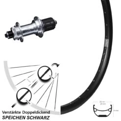KX-GS Silbern Eloxiert 5x135 Ryde Andra 29 Zoll Centerlock Hinterrad