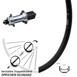KX-GS Silbern Eloxiert 5x135 Centerlock Ryde Andra 40 Disc Hinteres Rad 26 Zoll