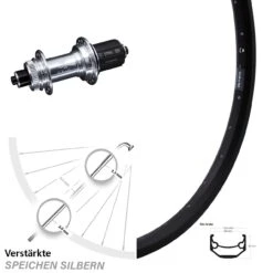 Ryde Andra 40 Disc Hinterrad 20 Zoll Mit KX-GS Silbern Eloxiert Centerlock Nabe