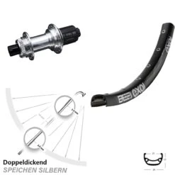 KX-GS Silbern Eloxiert 12/142 Mm Steckachse Exal BE 21 Hinterrad 29 Zoll Centerlock