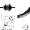 26 Zoll Ryde Andra 30 Shimano SGC3001 7-Gang Hinterrad Schwarz