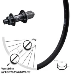 KX-GS Schwarz 12x142 Mm Centerlock Ryde Andra 40 Disc Hinteres Rad 28-29 Zoll