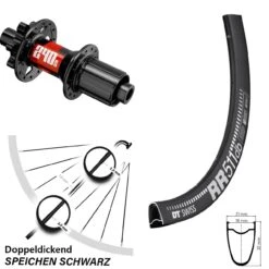Dt-swiss 28 Zoll Hinterrad DT Swiss RR511-240S 6-Loch