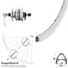 Shimano DH3N80 Nabendynamo Rodi Airline Fahrrad-Vorderrad 28 Zoll Silbern