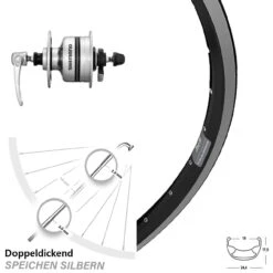 Vorderes Laufrad 28 Zoll Ryde ZAC 19 Shimano DH3N80 Nabendynamo