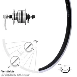 Shimano DH3N80 Ryde Andra 40 Nabendynamo-Vorderrad 28 Zoll