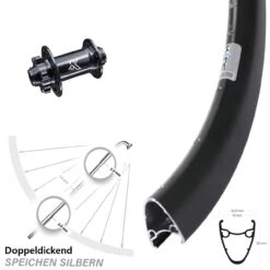 Ryde Dutch 19 Disc-Vorderrad 28 Zoll Mit KX-M Nabe Industriegelagert Steckachse