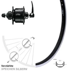 Vorderes Rad Ryde Andra 40 26 Zoll Nabendynamo Shimano Alfine