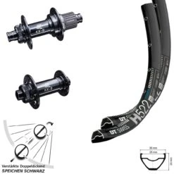 Dt-swiss Laufradsatz 27,5 Zoll DT Swiss H 522 Lastenrad KX-B Shimano Micro Spline