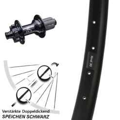 Ryde Rival 30 Disc Hinterrad 27,5 Zoll Nabe KX-B Boost 6-loch 148 Mm 11-fach E-Bike