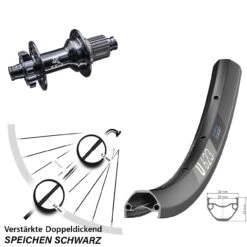 Dt-swiss 29 Zoll Laufrad Inklusive KX-B 12x148 Mm Boost 6-loch DT Swiss U 623 Disc Steckachse