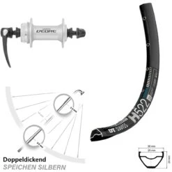 Dt-swiss 27,5 Zoll Vorderrad DT Swiss H 522 Mit Shimano Deore HB-M595 Nabe