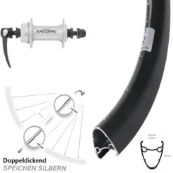 28/29 Zoll Ryde Dutch 19 Disc Vorderrad Hochprofil Mit Shimano Deore HB-M595 Nabe