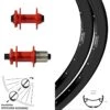 Schwarz Roter 29 Zoll Laufrad-Satz Ryde Rival 30 Disc XLC Pro 6-Loch