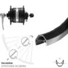 Vorderrad Mit Nabendynamo Shimano DH-3N31-QR Ryde ZAC 2000 28 Zoll