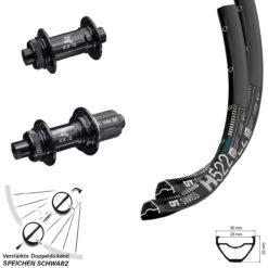 Dt-swiss 29 Zoll Laufradsatz Lastenrad Verstärkt DT Swiss H 522 KX-GS Steckachse 11-fach
