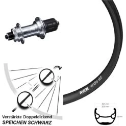 27,5 Zoll Laufrad Ryde Andra 321 Mit KX GS Silbern 5x135 Centerlock
