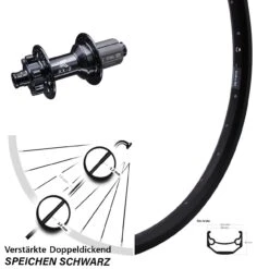 Hinterrad Ryde Andra 40 Disc 29 Zoll E-Bike KX-B Boost 12x148 Mm 6-loch 11-fach