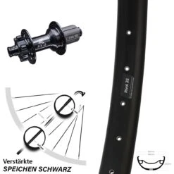 Hinterrad Boost 27,5+ Zoll Ryde Rival E-Bike Lastenrad KX-B Nabe 6-loch