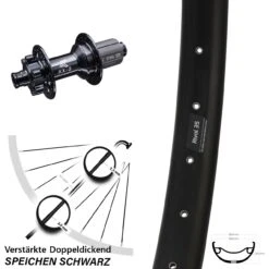 Breites 29 Zoll Hinterrad Ryde Rival 35 KX-B Boost 6-loch 12x148 Mm Heavy Duty E-Bike