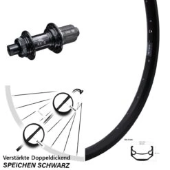 KX-GS 12x142 Mm Centerlock Ryde Andra 40 Disc Hinterrad 20 Zoll Lastenrad