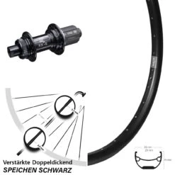 KX-GS 12x142 Mm Centerlock Ryde Andra 29-559 Hinterrad 26 Zoll Für Steckachse