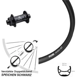 Ryde Andra 321 Vorderrad 28-29 Zoll Mit KX-G Steckachse 15x100 Nabe