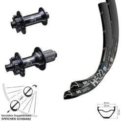 Dt-swiss 27,5 Zoll Laufradsatz E-Bike DT Swiss H 522 KX-GS Boost Nabe Verstärkt 11-fach